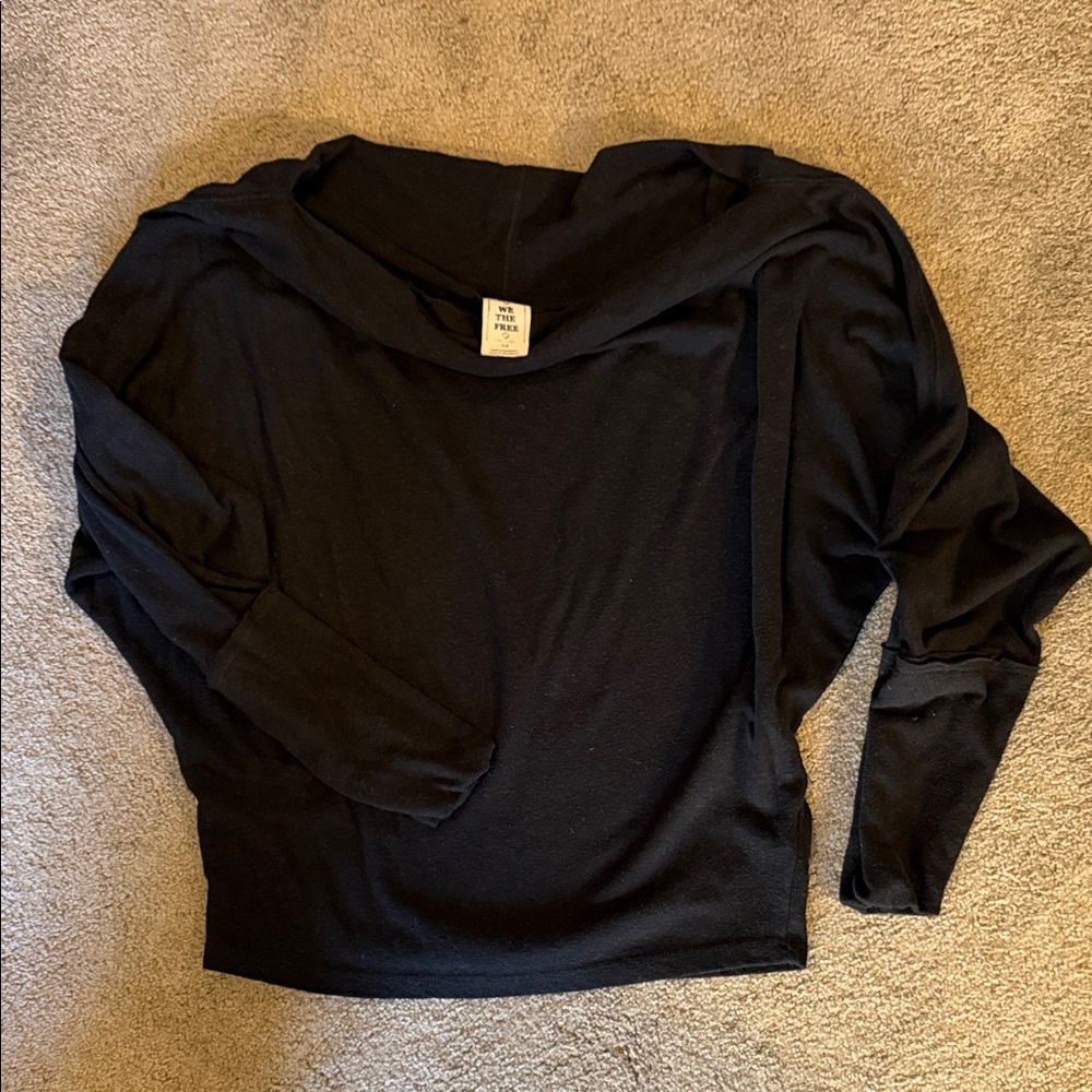 We The Free Black Long Sleeve Top